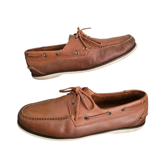 Peter Millar Boat Shoes Mens Size 11.5M Brown Leather Lace Up main image 11